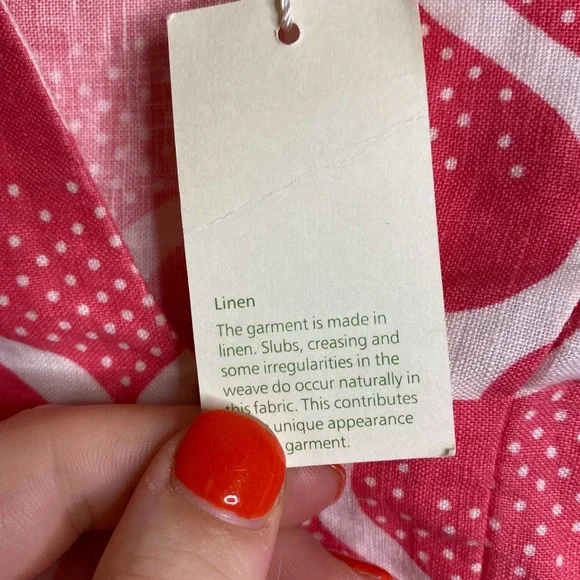 NEW Boden Ikat Pink Linen Dress, NWT - Picture 7 of 7